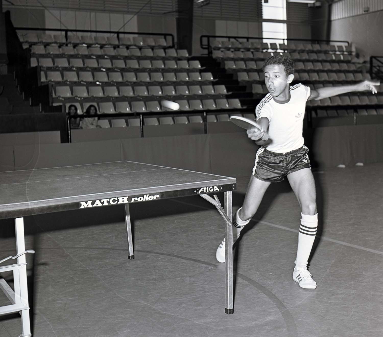 Table tennis final match, May 1977 Bahrain News Agency